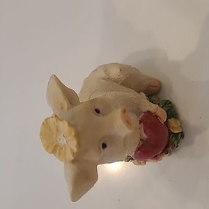Vintage pig ceramic figurine
